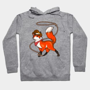 Cartoon Cowboy Fox Hoodie